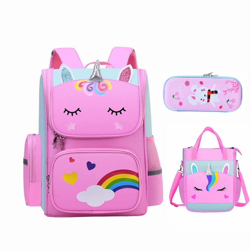 Merveille Licorne - Ensemble d'école : Sac à dos Trousse à crayon et Sac à lunch