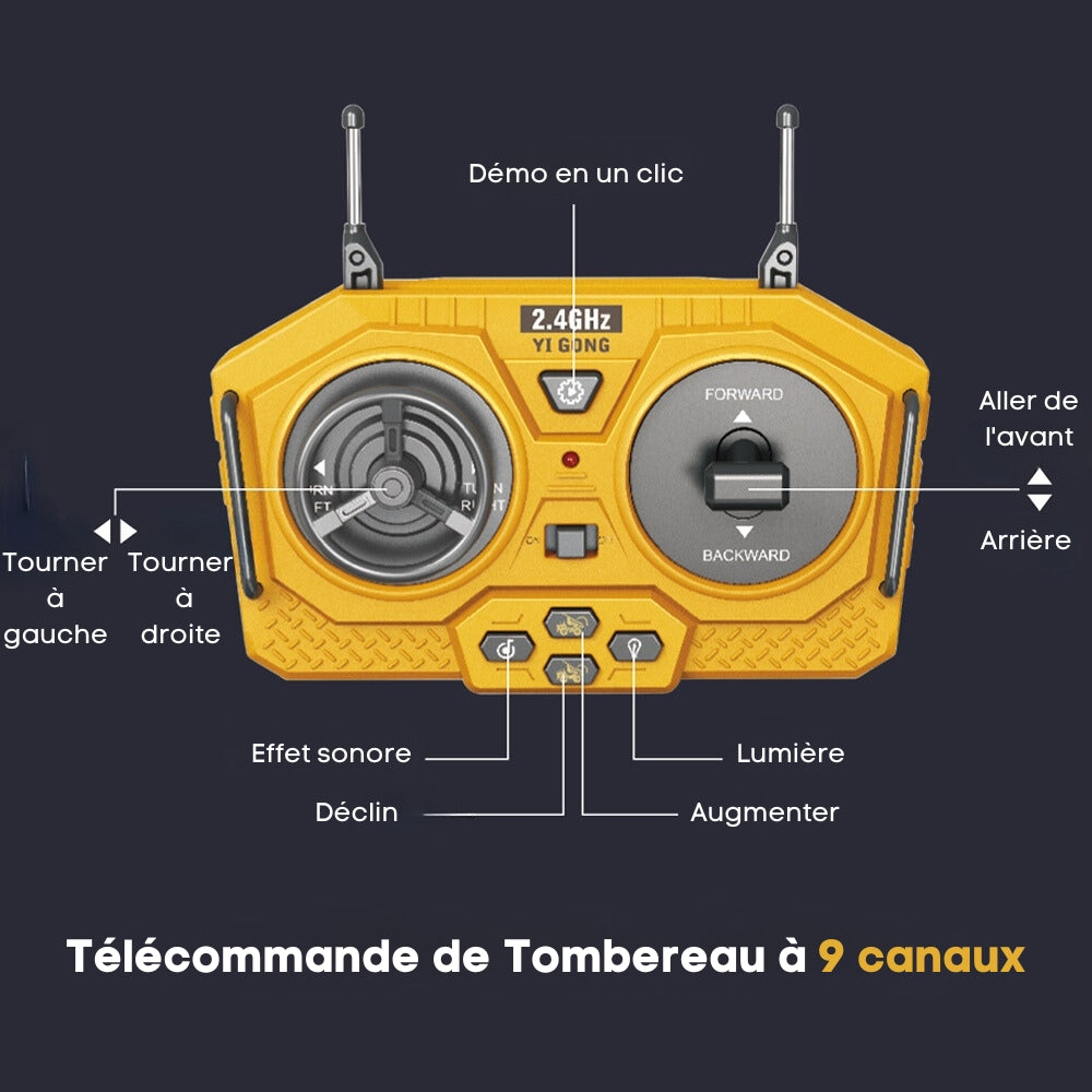 JuniorVan - Jouet de Véhicule de Chantier Radiocommandé