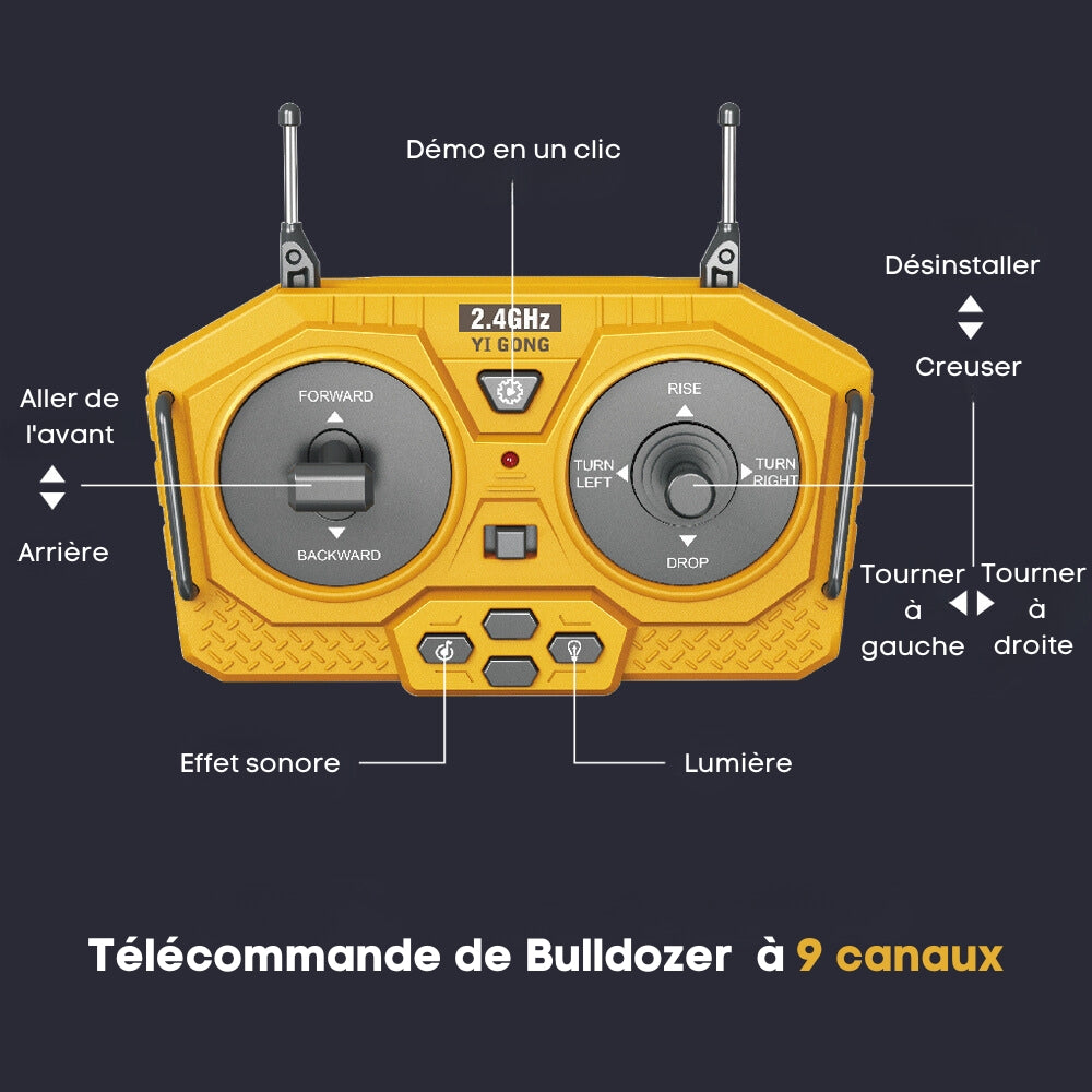 JuniorVan - Jouet de Véhicule de Chantier Radiocommandé